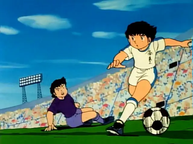 Gambar cuplikan anime Captain Tsubasa tahun 1983