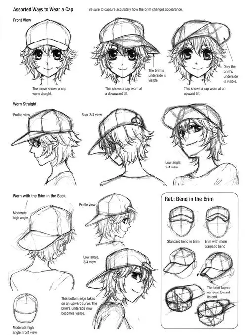 Tutorial menggambar topi anime langkah demi langkah