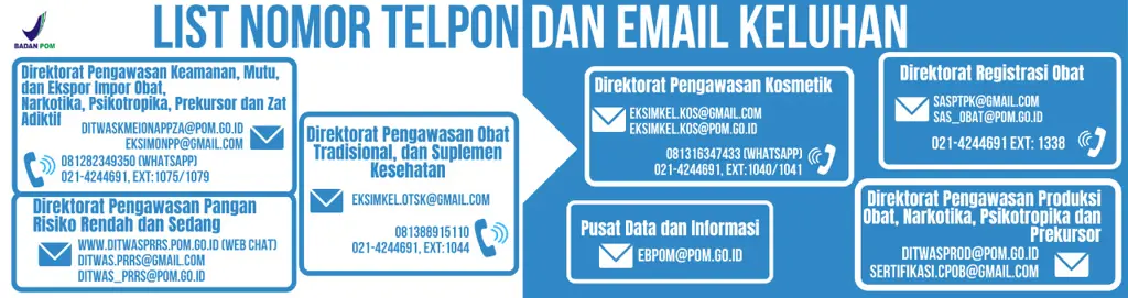 Gambar website yang menampilkan informasi pendaftaran produk BPOM