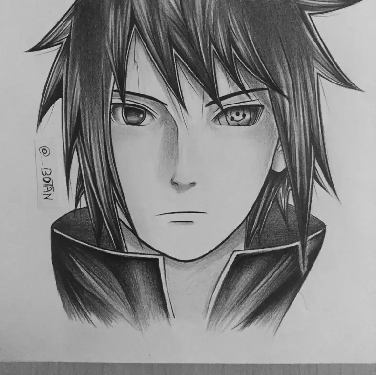 Sketsa Sasuke yang Mudah Diikuti