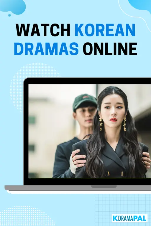 Menonton drama Korea di laptop