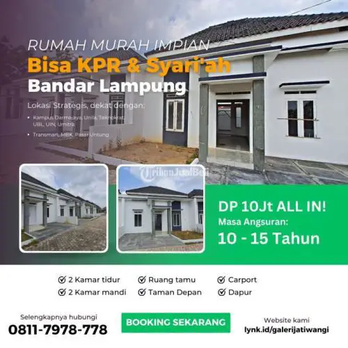 Tanda rumah disewakan di Bandar Lampung