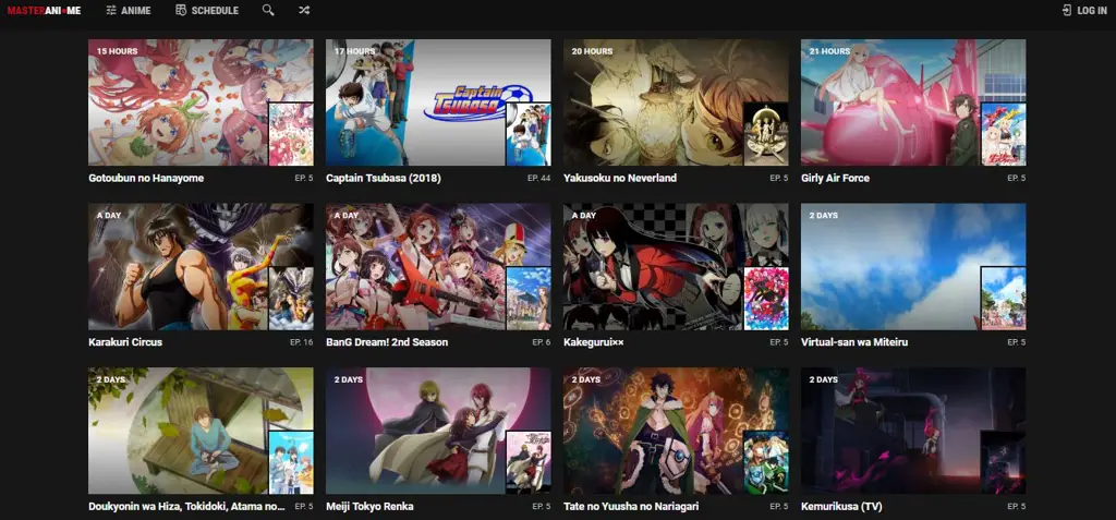 Contoh tampilan situs streaming anime legal