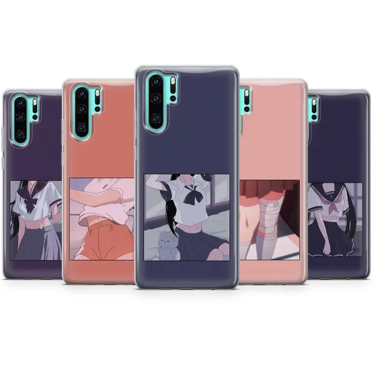 Gambar casing hp anime dengan desain karakter cewek imut