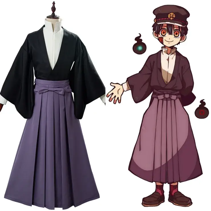 Karakter anime mengenakan celana hakama