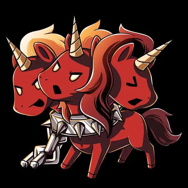 Gambar Cerberus versi chibi yang lucu dalam anime