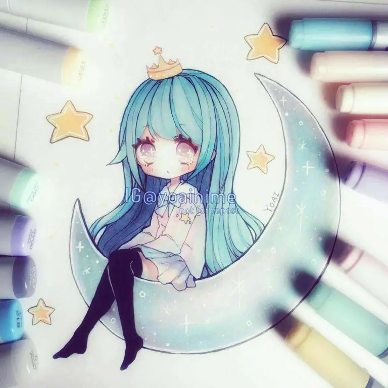Gambar anime chibi cewek yang bahagia