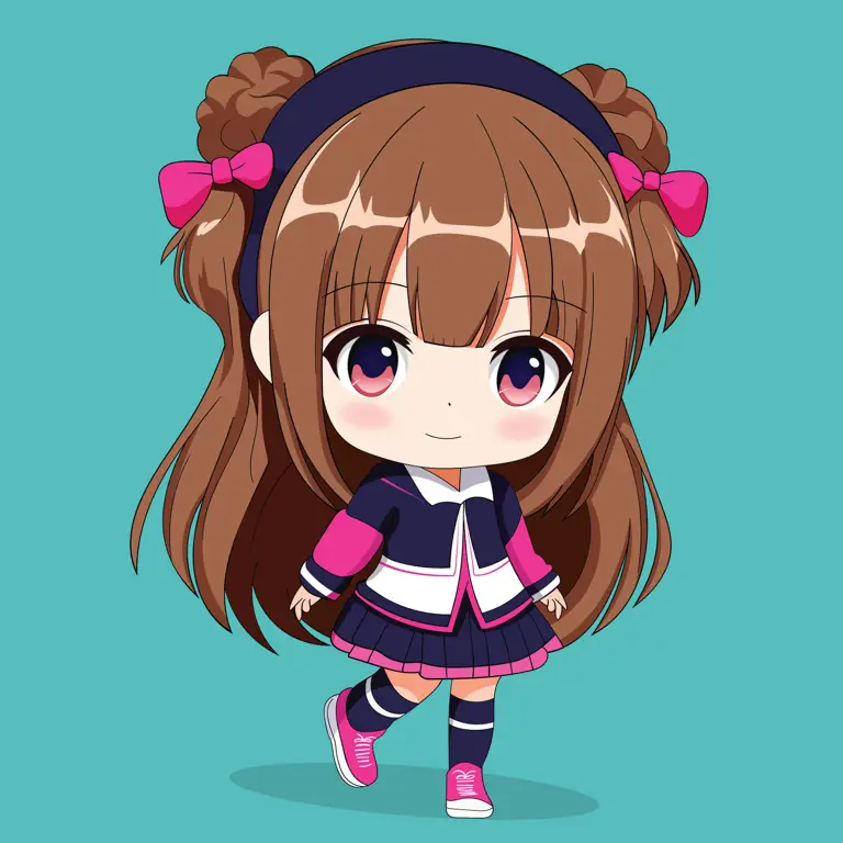 Gambar anime chibi perempuan yang lucu