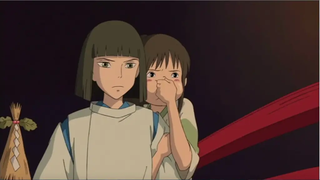 Adegan Chihiro dan Haku di Spirited Away