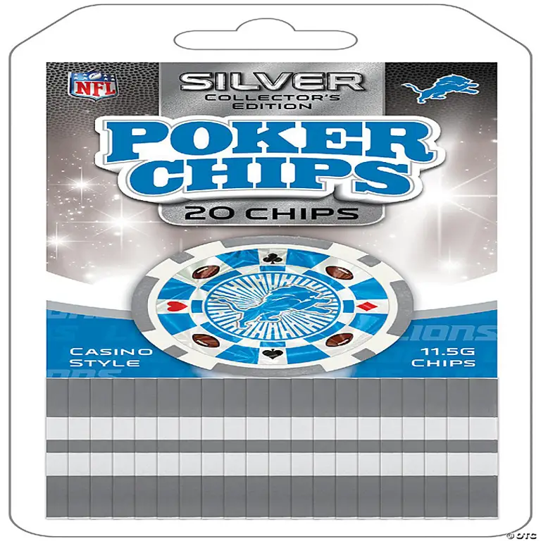 Gambar chip poker dengan tema singa