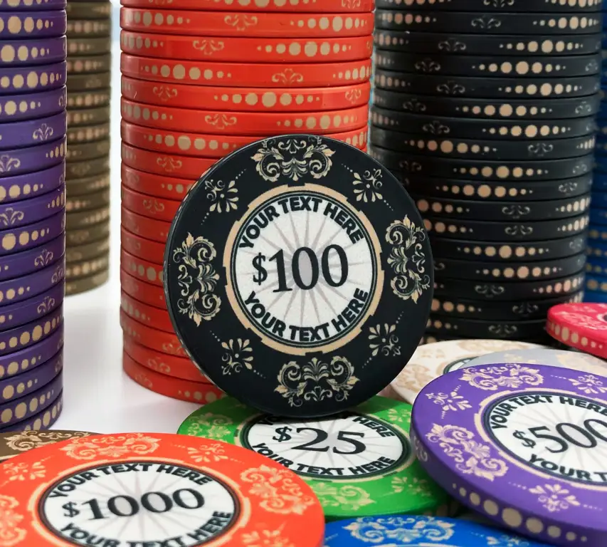 Chip poker yang digunakan dalam permainan sakong di bandar pkv.