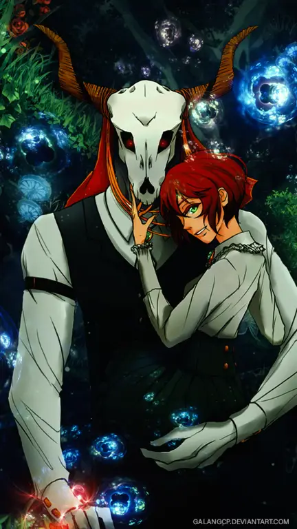 Gambar Chise dan Elias dari anime Mahoutsukai no Yome