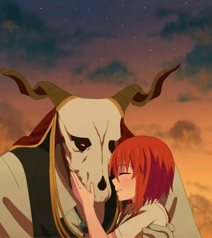 Chise dan Elias dari anime Mahoutsukai no Yome