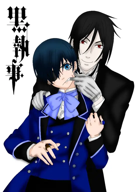 Gambar Ciel dan Sebastian dari Kuroshitsuji