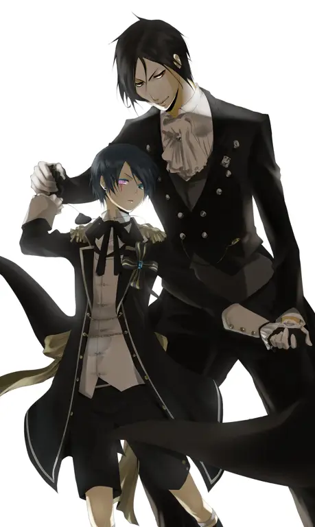 Ciel dan Sebastian dalam adegan Black Butler 2