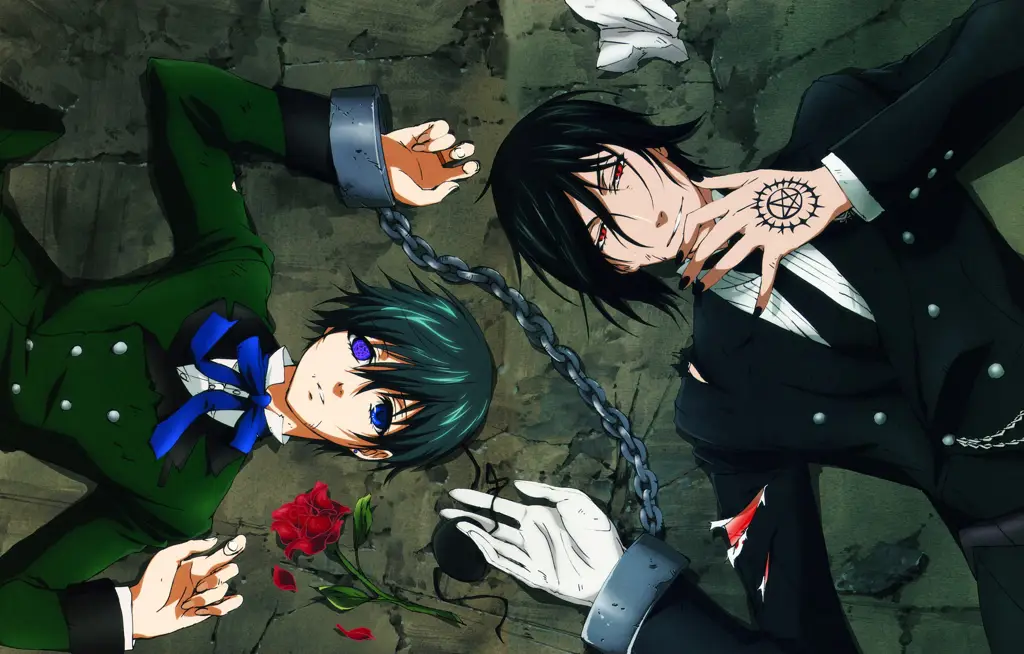 Foto Ciel dan Sebastian dalam versi live action