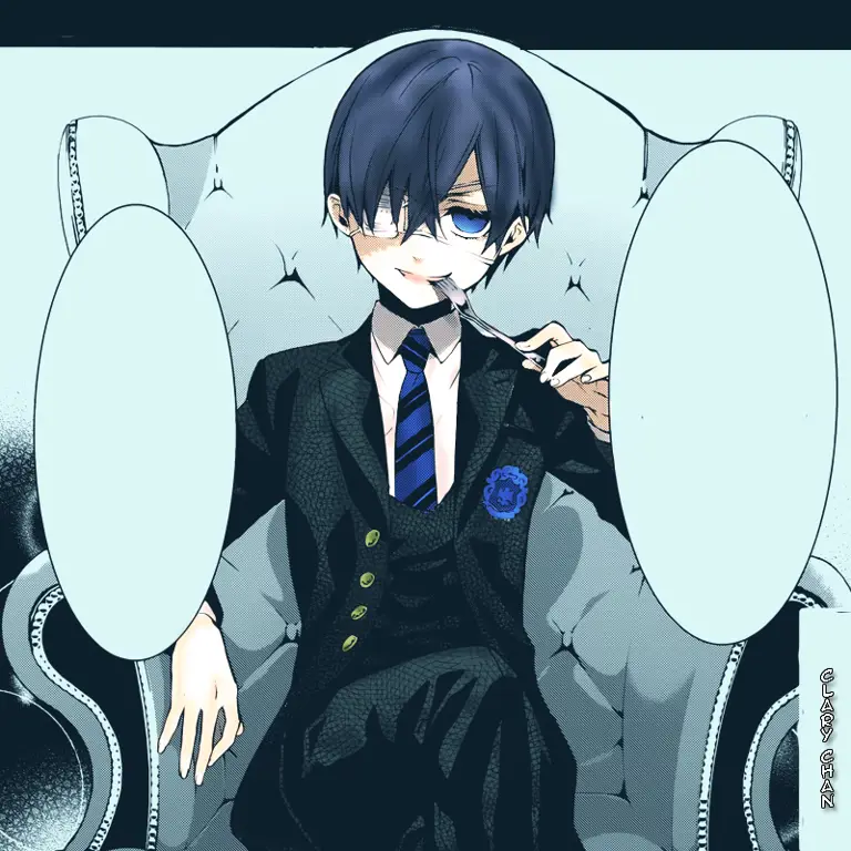 Gambar Ciel Phantomhive, tokoh utama dalam Kuroshitsuji