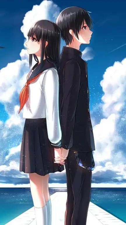 Cinta yang Nyata: Melebihi Ekspektasi Gambar pasangan anime yang terlihat realistis dan natural