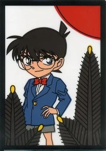 Gambar Conan Edogawa sedang memecahkan sebuah kasus