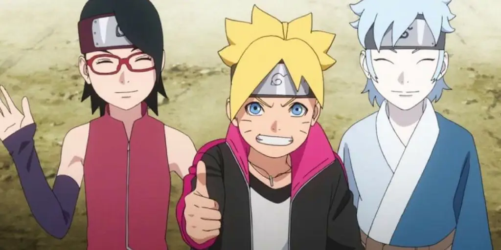 Gambar yang menampilkan beberapa adegan dari episode filler Boruto