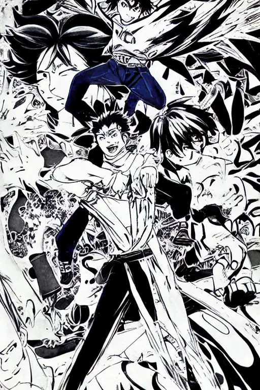 Gambar adegan pertarungan manga shounen