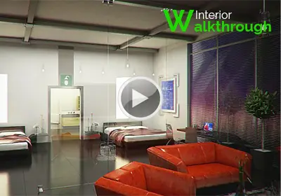 Animasi 3D walkthrough desain interior