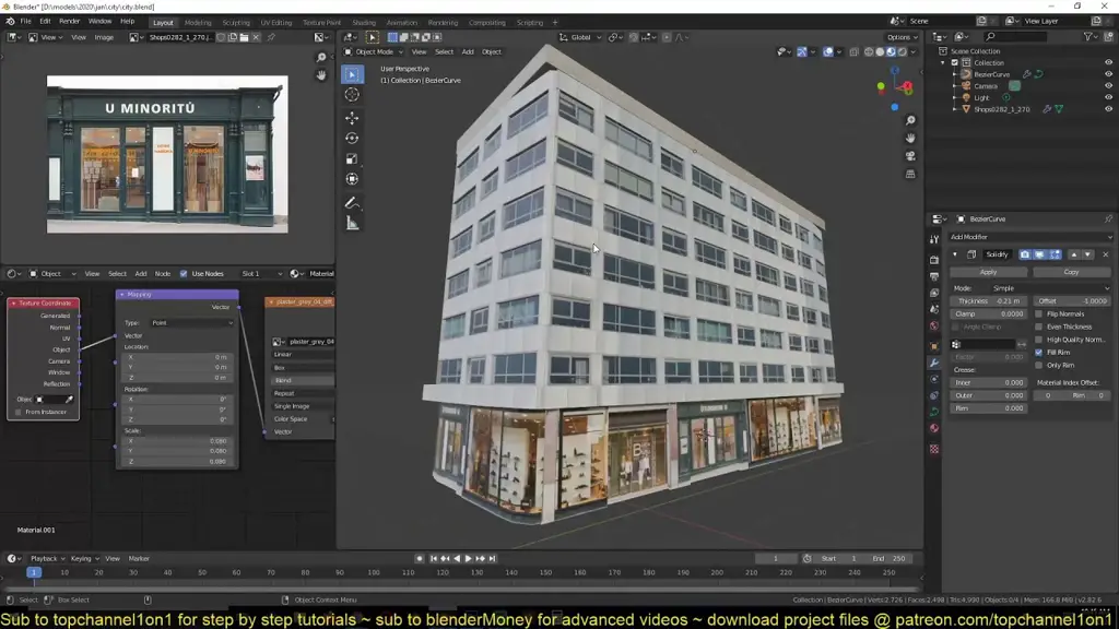 Animasi arsitektur modern di Blender