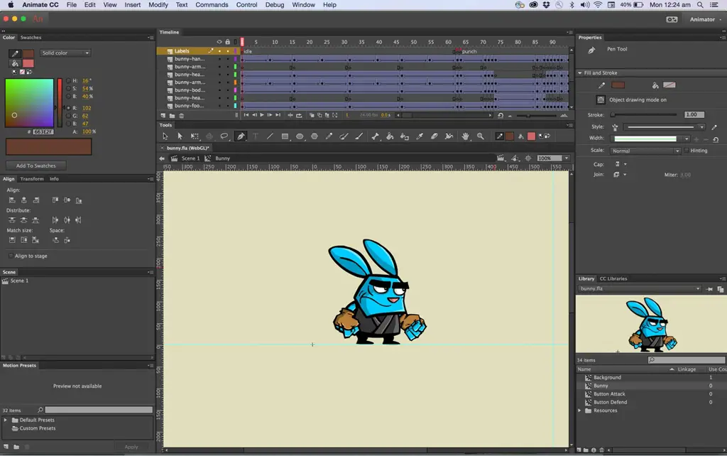 Animasi Sederhana di Adobe Animate