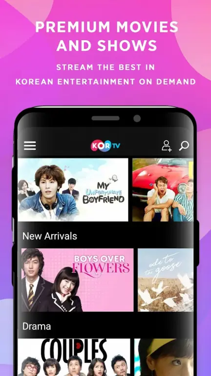 Antarmuka Aplikasi Streaming Drama Korea