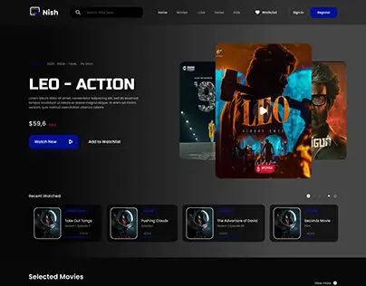 Antarmuka platform streaming online