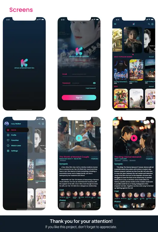 Antarmuka platform streaming drama Korea