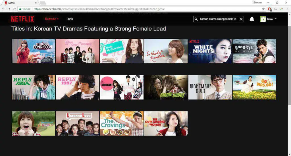 Antarmuka website streaming drama Korea