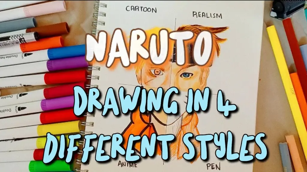 Berbagai gaya sketsa Naruto