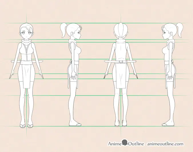 Contoh desain karakter dalam manga Wild Last Boss Contoh desain karakter manga