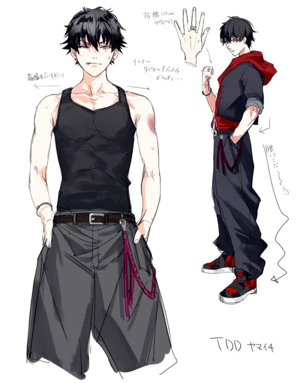 Gambar desain karakter anime