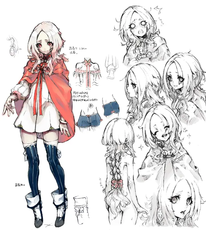 Contoh desain karakter yang mungkin muncul di chapter 74 Gambar desain karakter manga