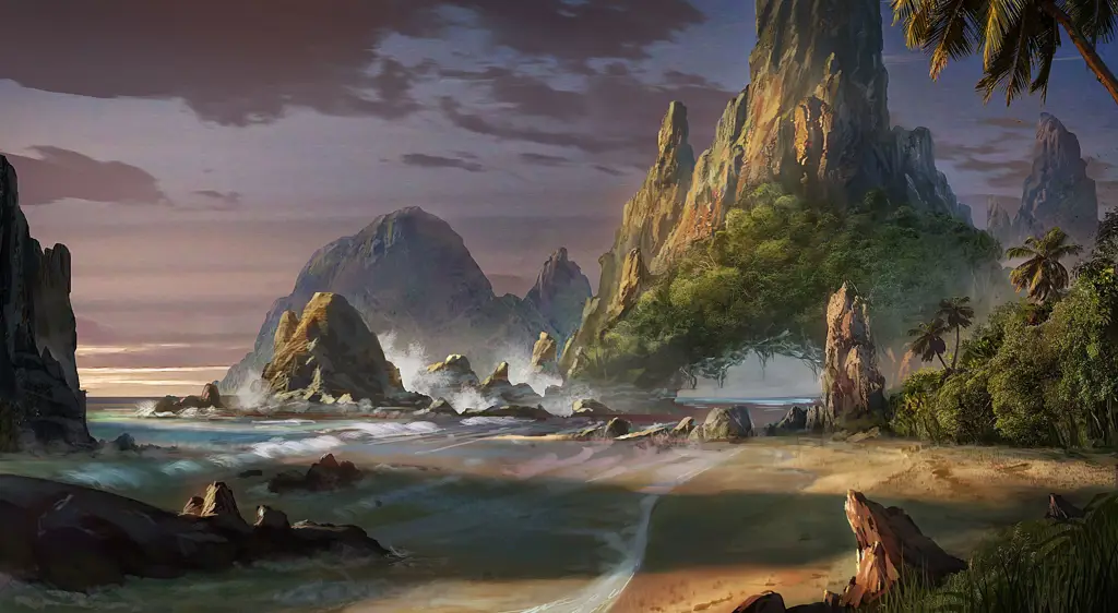 Contoh dunia fantasi dalam cerita Isekai Pemandangan dunia fantasi