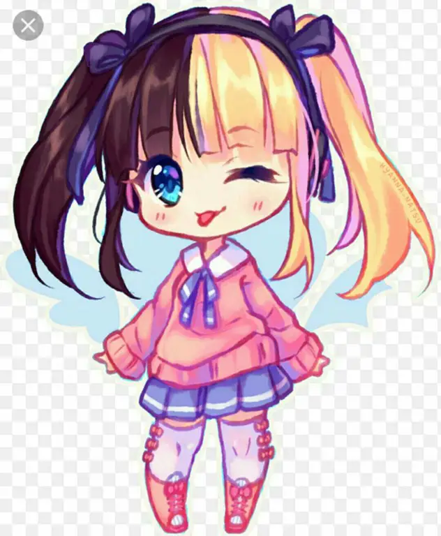 Gambar anime chibi simple yang mudah ditiru