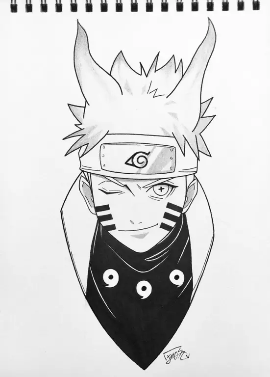 Gambar garis Naruto