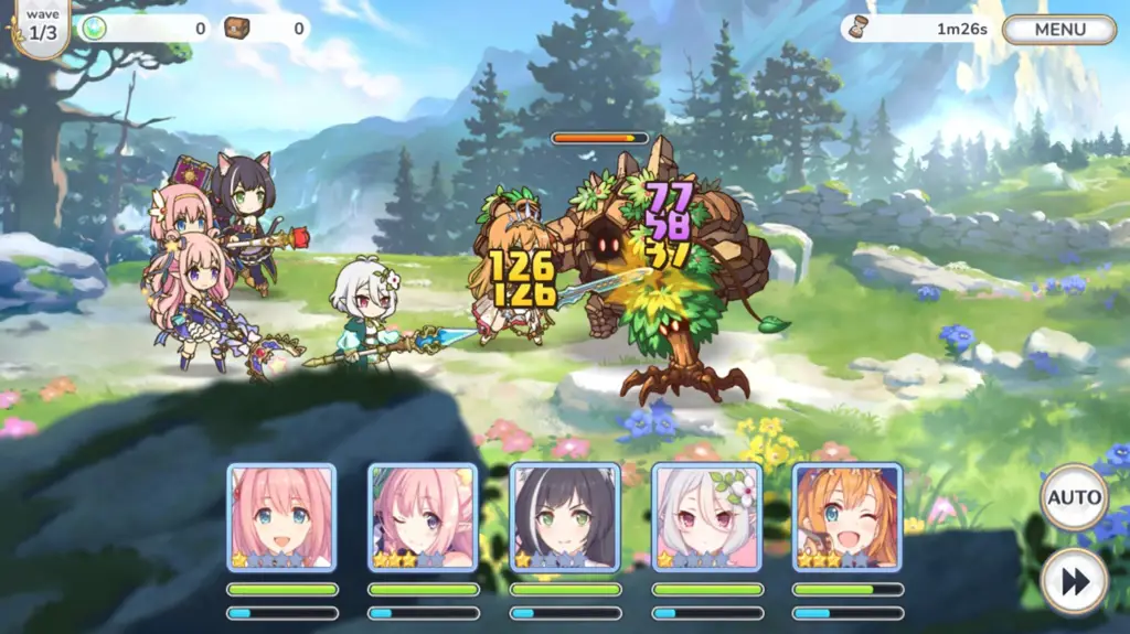 Gambar contoh gameplay Princess Connect! Re: Dive