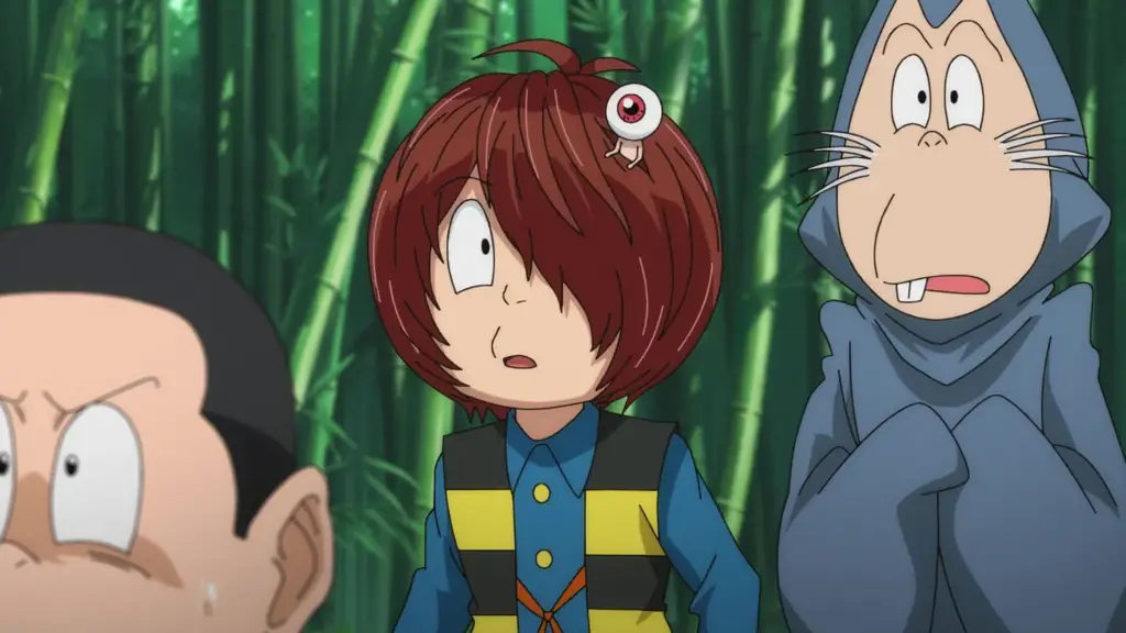 Contoh gaya animasi modern dalam Gegege no Kitaro 2018 Gaya animasi dalam Gegege no Kitaro 2018