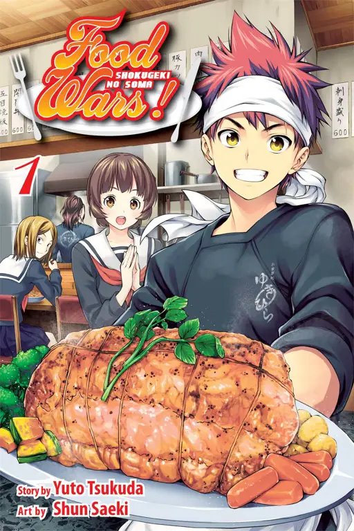 Gambar hidangan-hidangan lezat dalam komik Shokugeki no Soma