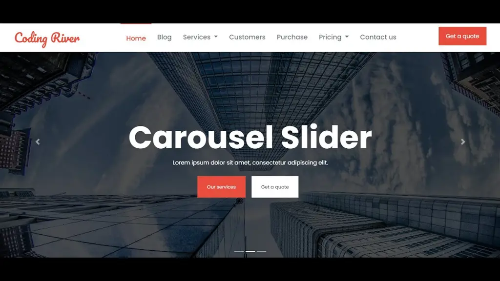 Contoh carousel Bootstrap 4