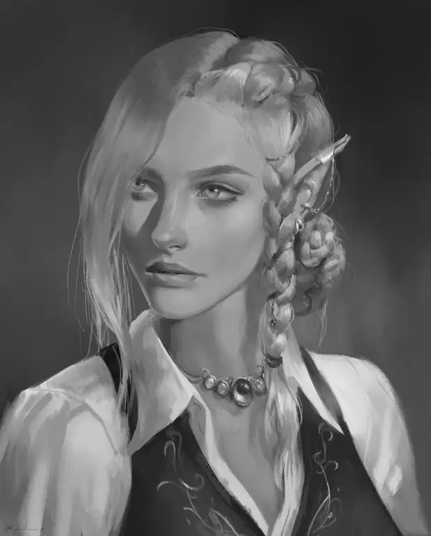 Potret elf digital art