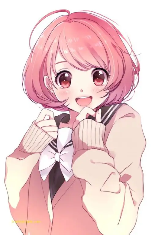 Contoh lain karakter anime bernama Ruri Gambar gadis anime imut berambut pendek