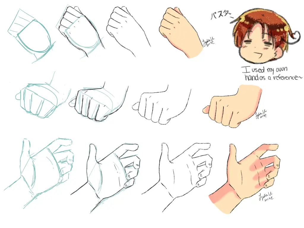 Latihan menggambar tangan anime