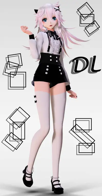 Model gadis anime 3D