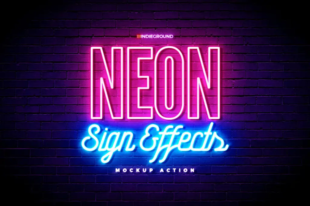 Gambar desain neon sign yang menarik