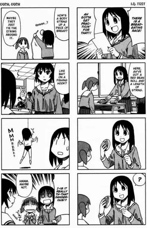 Panel manga Azumanga Daioh yang menampilkan humor khasnya