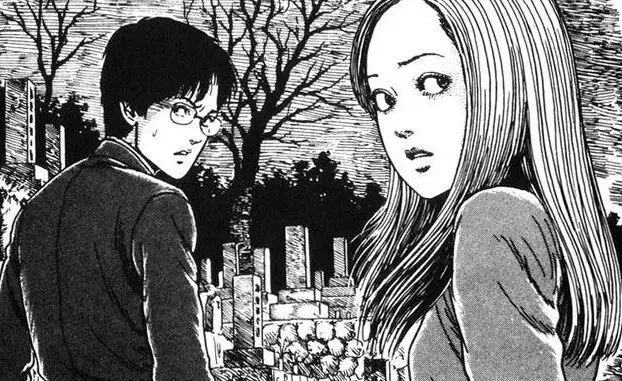 Panel manga Uzumaki karya Junji Ito